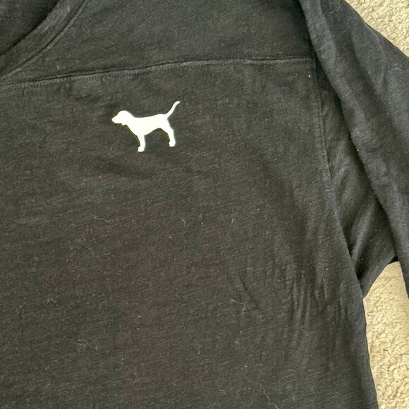 2010s PINK Victorias Secret Oversized Tshirt Ombre Tie Dye Rainbow Logo S - Picture 7 of 11